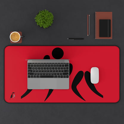 Desk Mat: Wrestling Dark Red