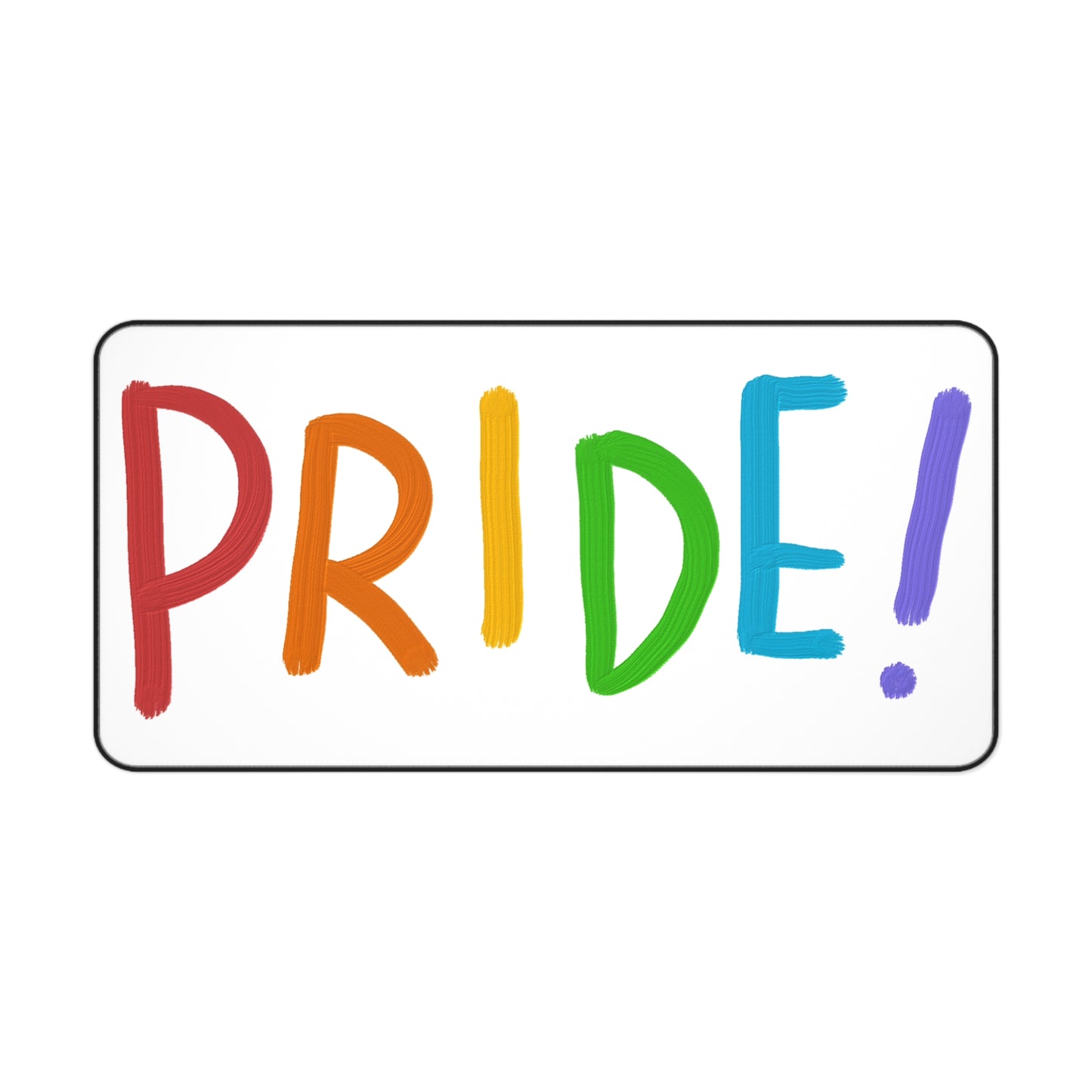 Desk Mat: LGBTQ Pride White