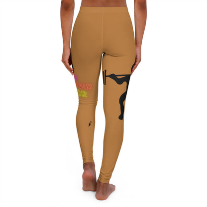 Women's Spandex Leggings: Weightlifting Lite Brown