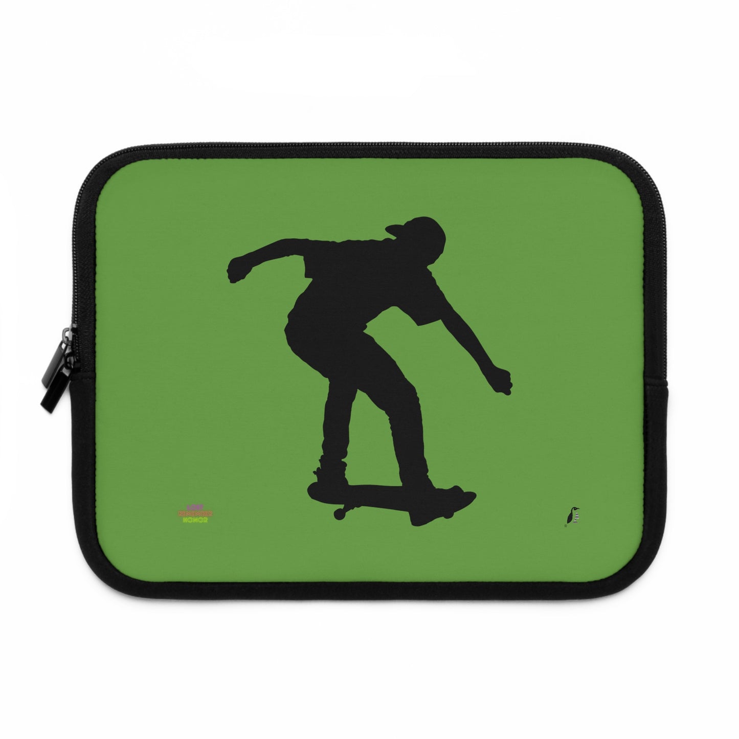 Laptop Sleeve: Skateboarding Green