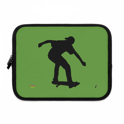 Laptop Sleeve: Skateboarding Green