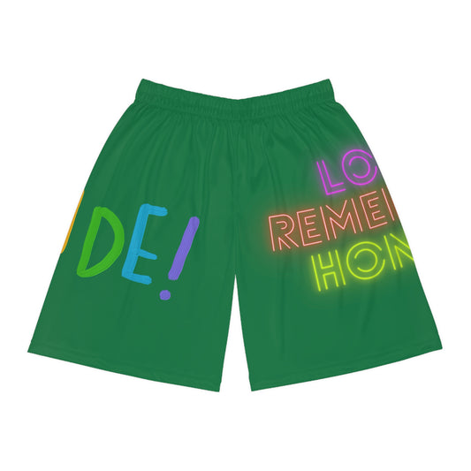 Basketball Shorts: LGBTQ Pride Dark Green