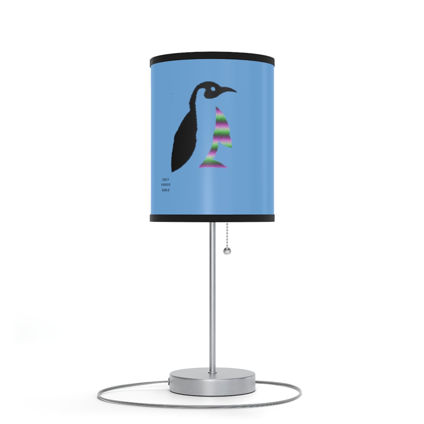 Lamp on a Stand, US|CA plug: Crazy Penguin World Logo Lite Blue