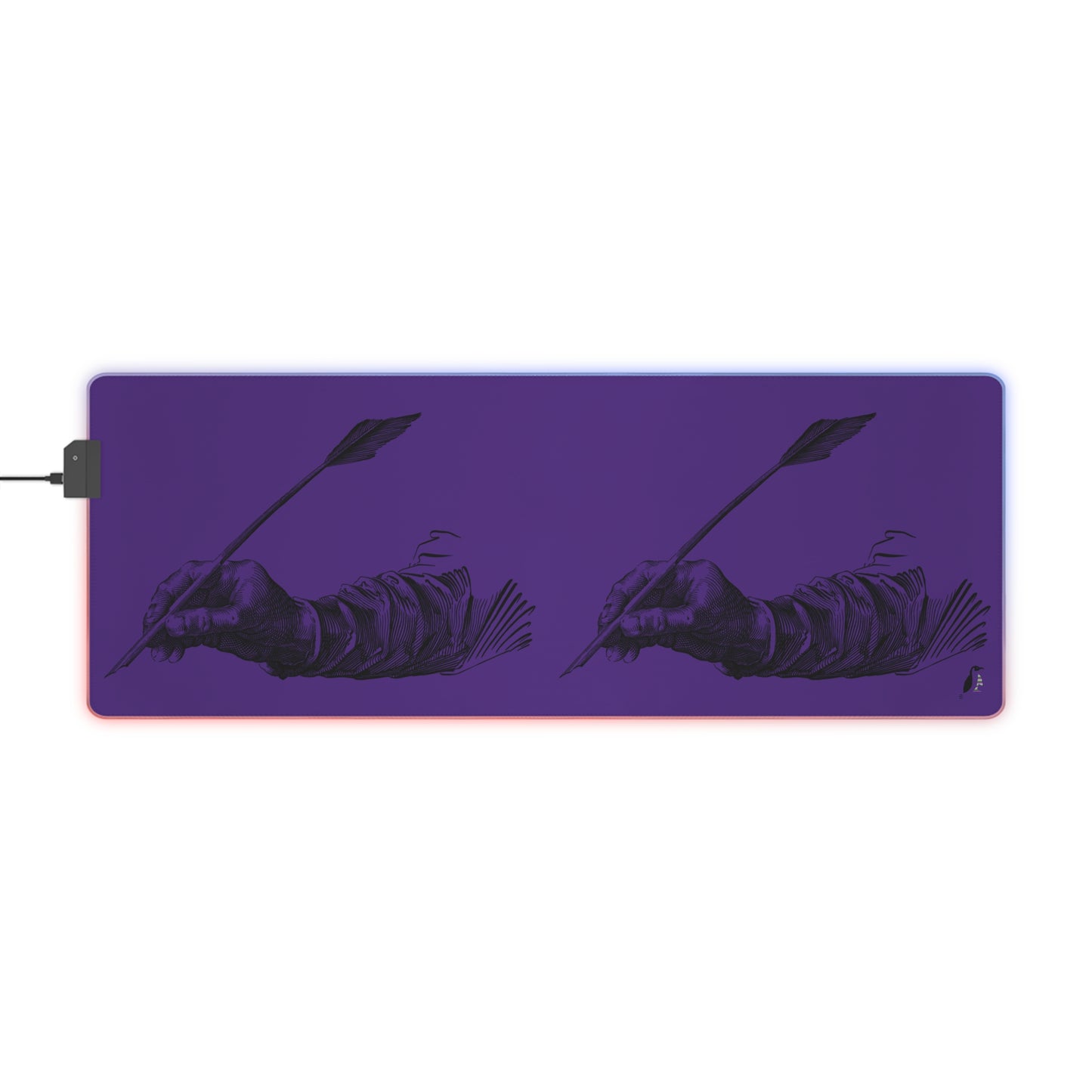 LED Gaming Mouse Pad: Writing Purple