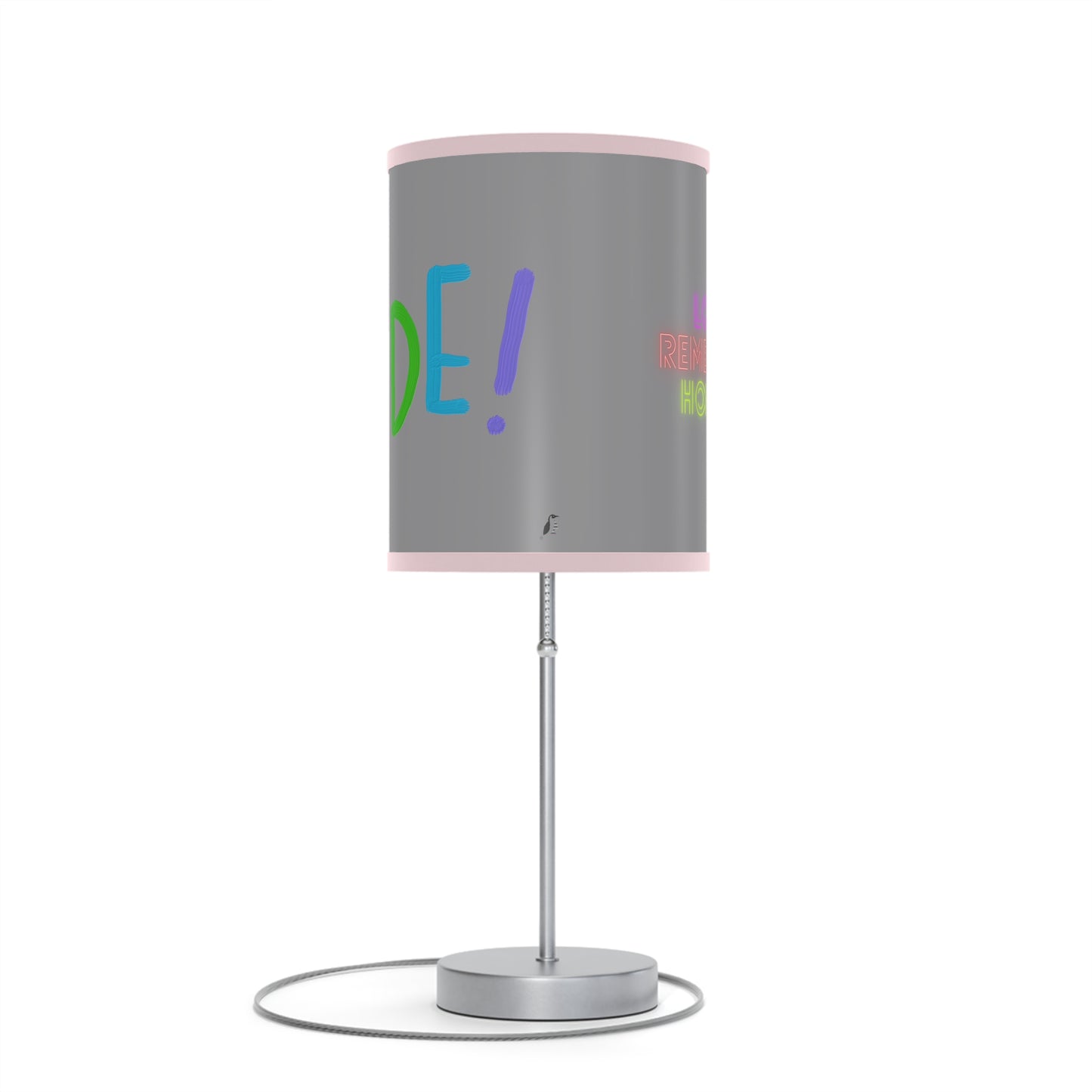 Lamp on a Stand, US|CA plug: LGBTQ Pride Grey