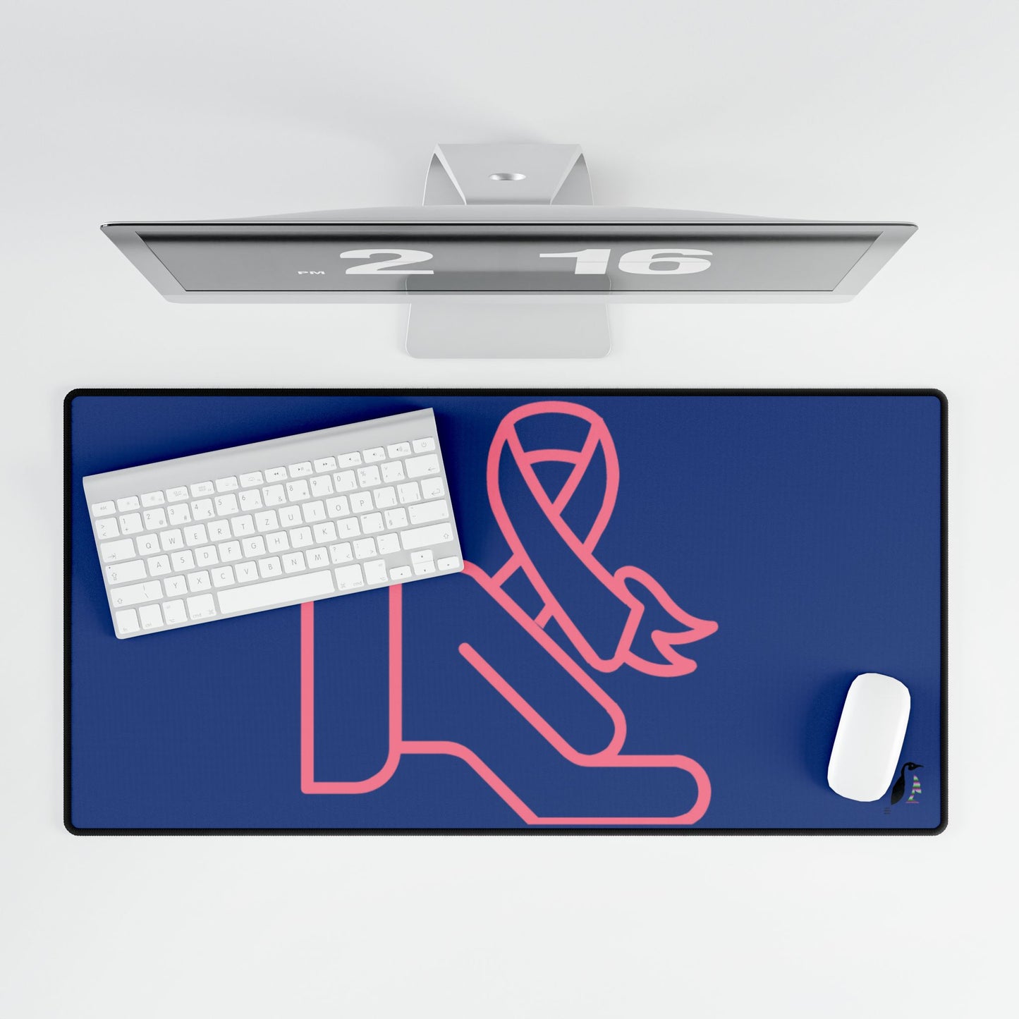 Desk Mats: Fight Cancer Blue