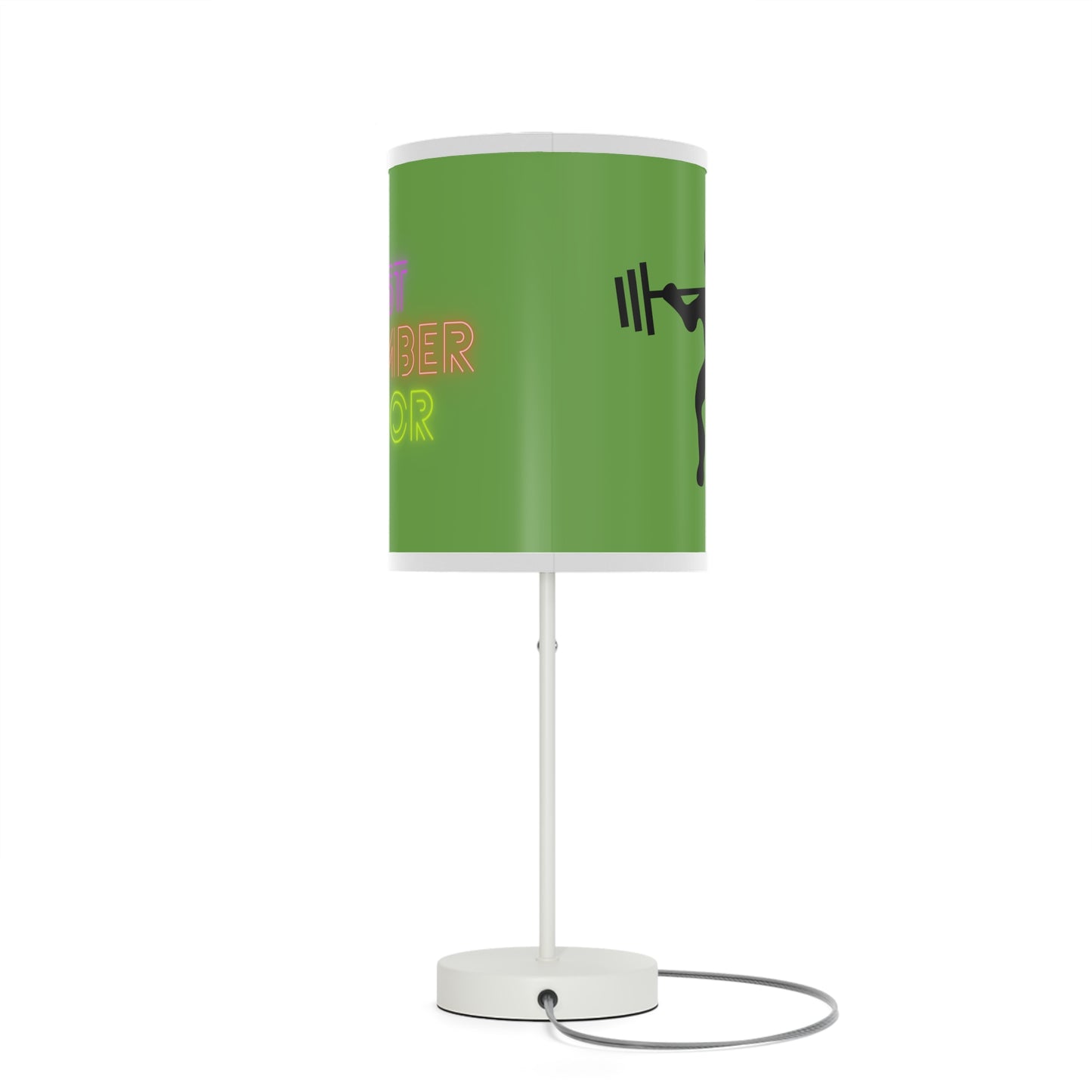 Lamp on a Stand, US|CA plug: Weightlifting Green