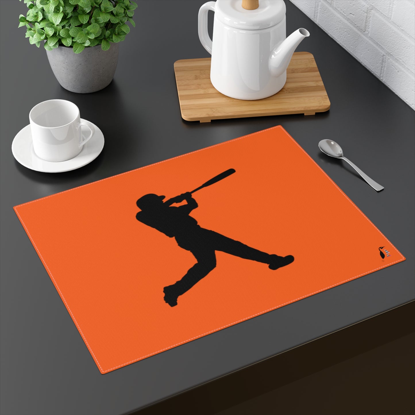 Placemat, 1pc: Baseball Orange