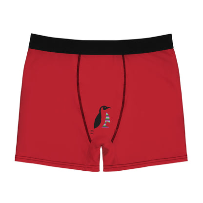 Men's Boxer Briefs: Wolves Dark Red