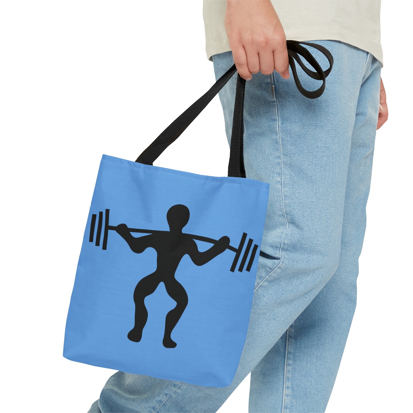 Tote Bag: Weightlifting Lite Blue