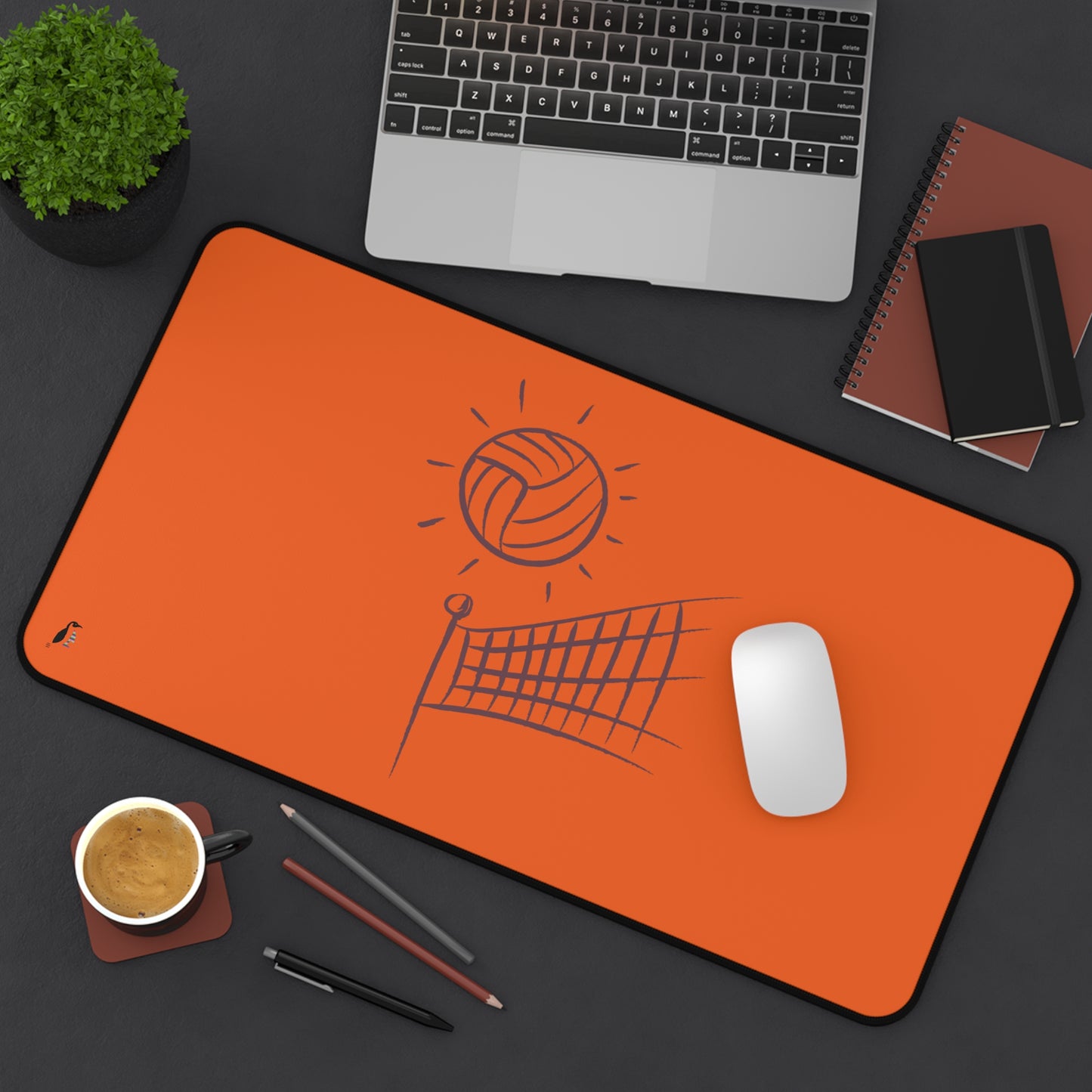 Desk Mat: Volleyball Orange