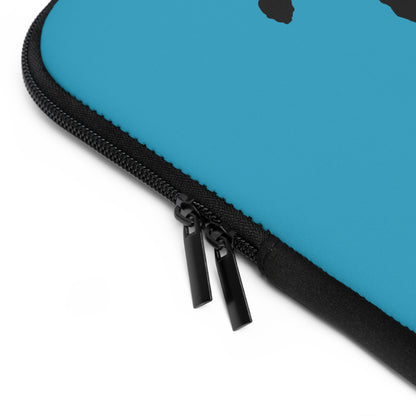 Laptop Sleeve: Skateboarding Turquoise