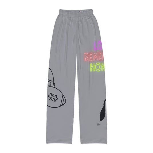 Kids Pajama Pants: Football Grey