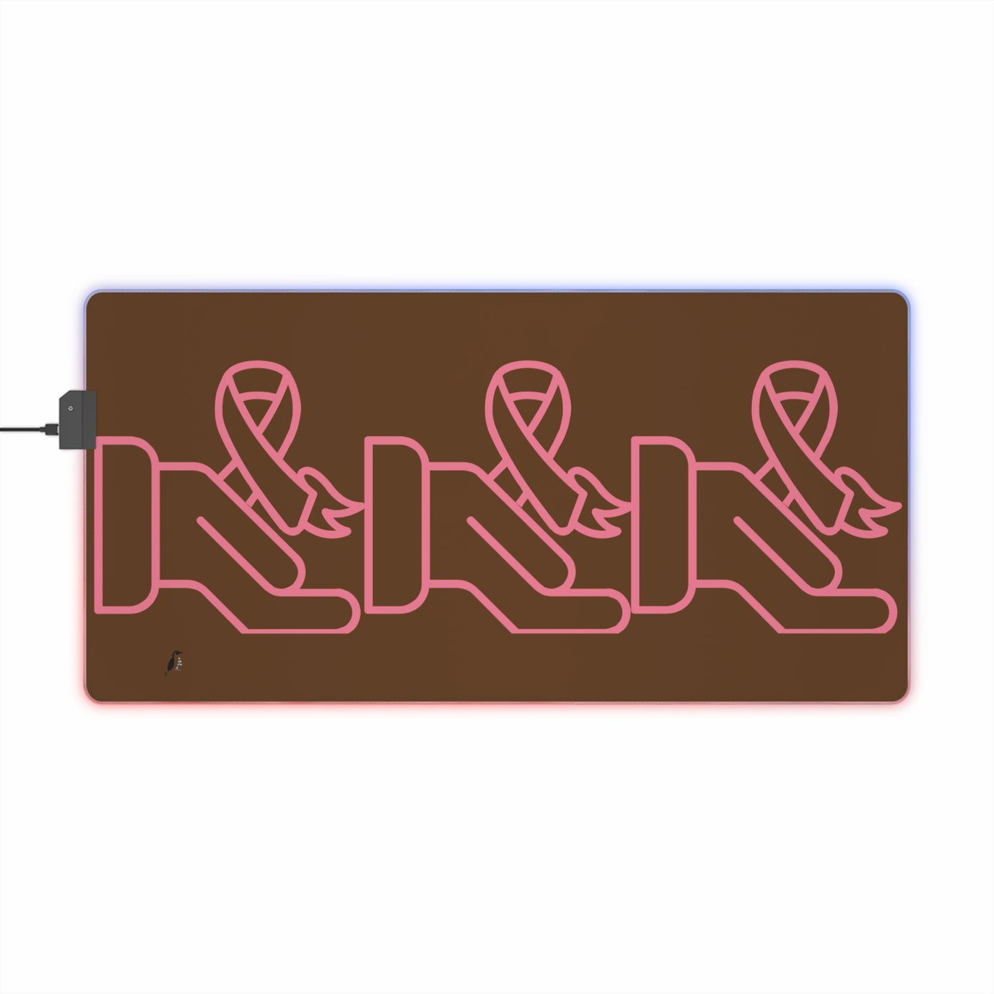 LED Gaming Mouse Pad: Fight Cancer Brown