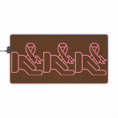 LED Gaming Mouse Pad: Fight Cancer Brown