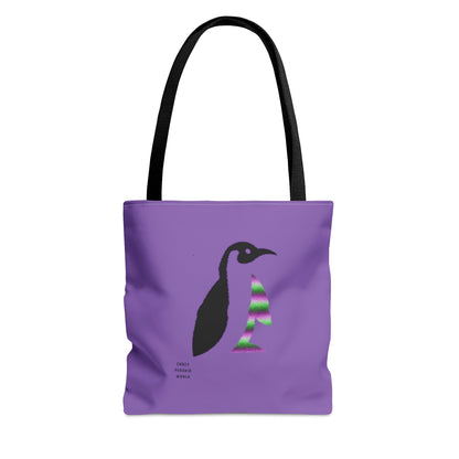 Tote Bag: Crazy Penguin World Logo Lite Purple