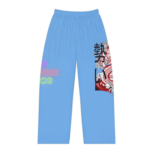 Women's Pajama Pants: Dragons Lite Blue