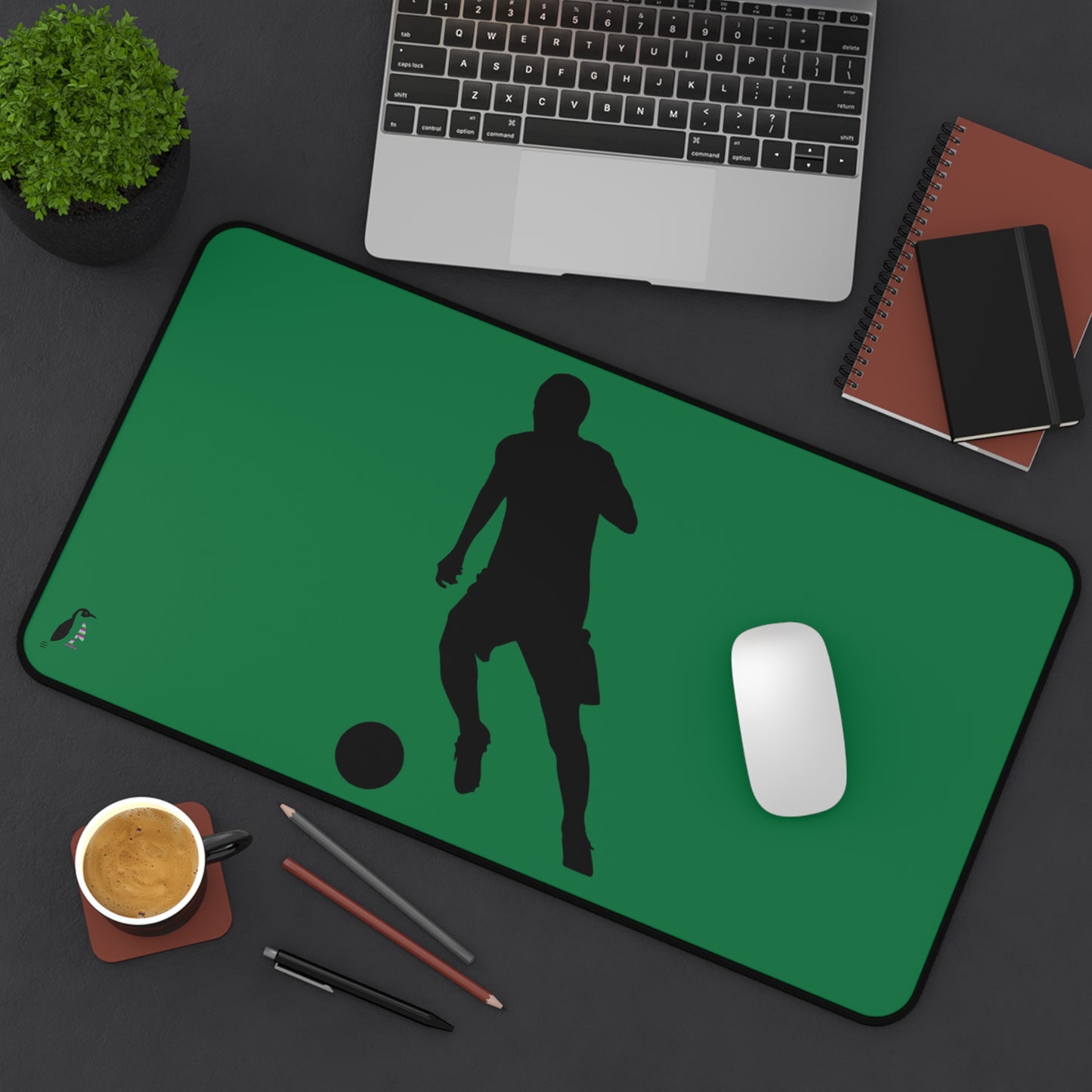 Desk Mat: Soccer Dark Green