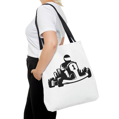 Tote Bag: Racing White