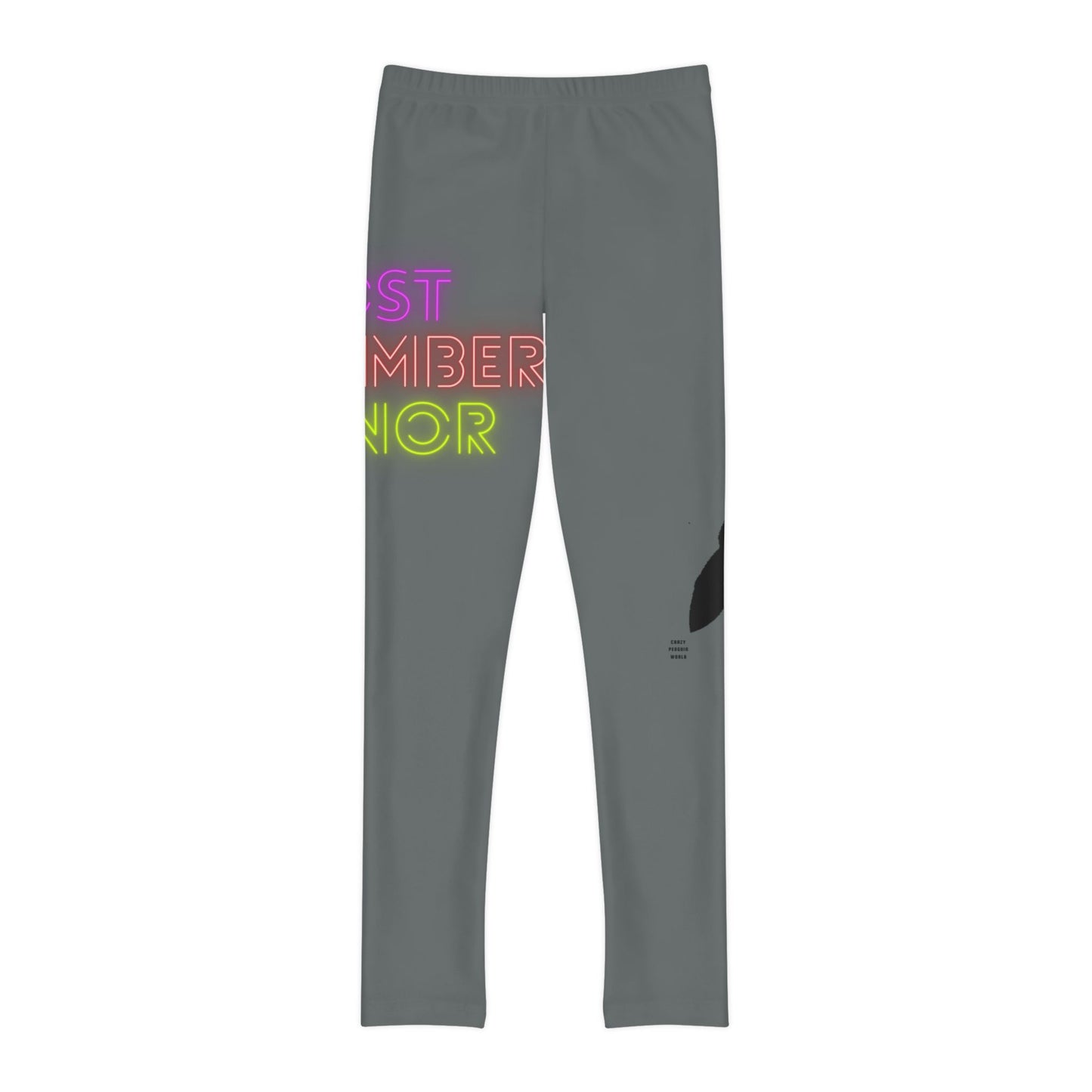 Youth Full-Length Leggings: Lost Remember Honor Dark Grey