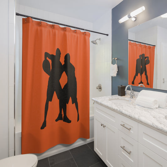 Shower Curtains: #1 Basketball Orange