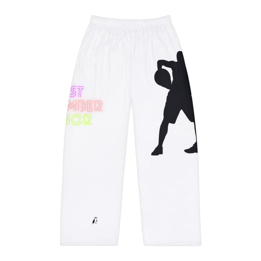 Men's Pajama Pants: Basketball White