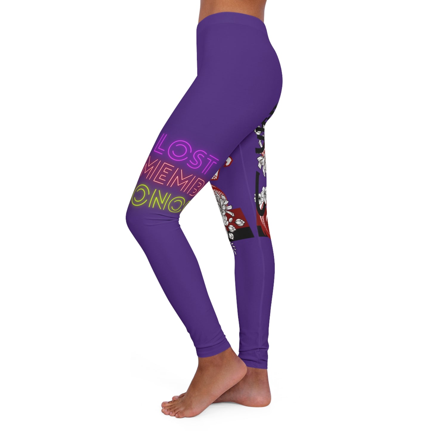 Women's Spandex Leggings: Dragons Purple