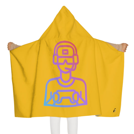 Youth Hooded Towel: Gaming Yellow