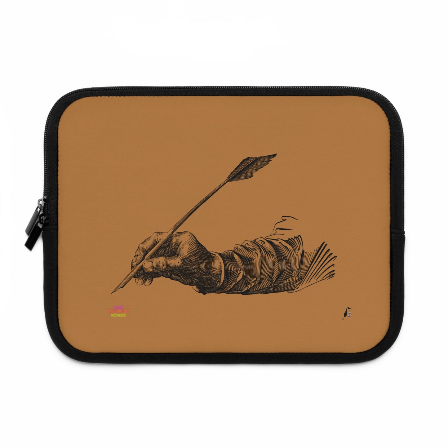 Laptop Sleeve: Writing Lite Brown