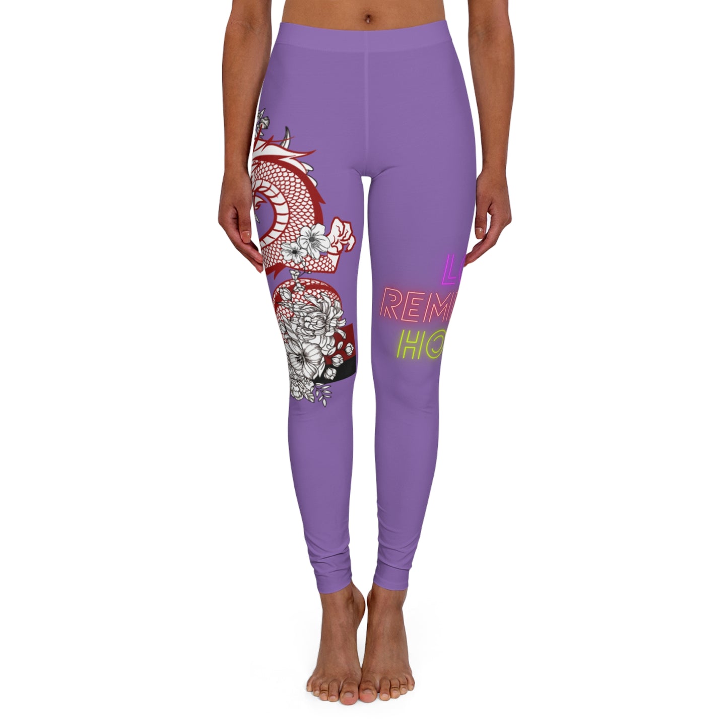 Women's Spandex Leggings: Dragons Lite Purple