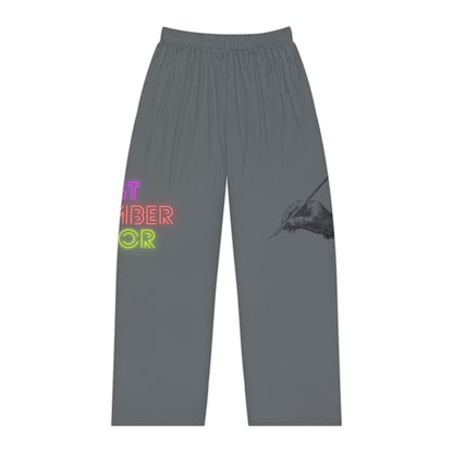 Women's Pajama Pants: Writing Dark Grey