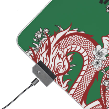 LED Gaming Mouse Pad: Dragons Dark Green