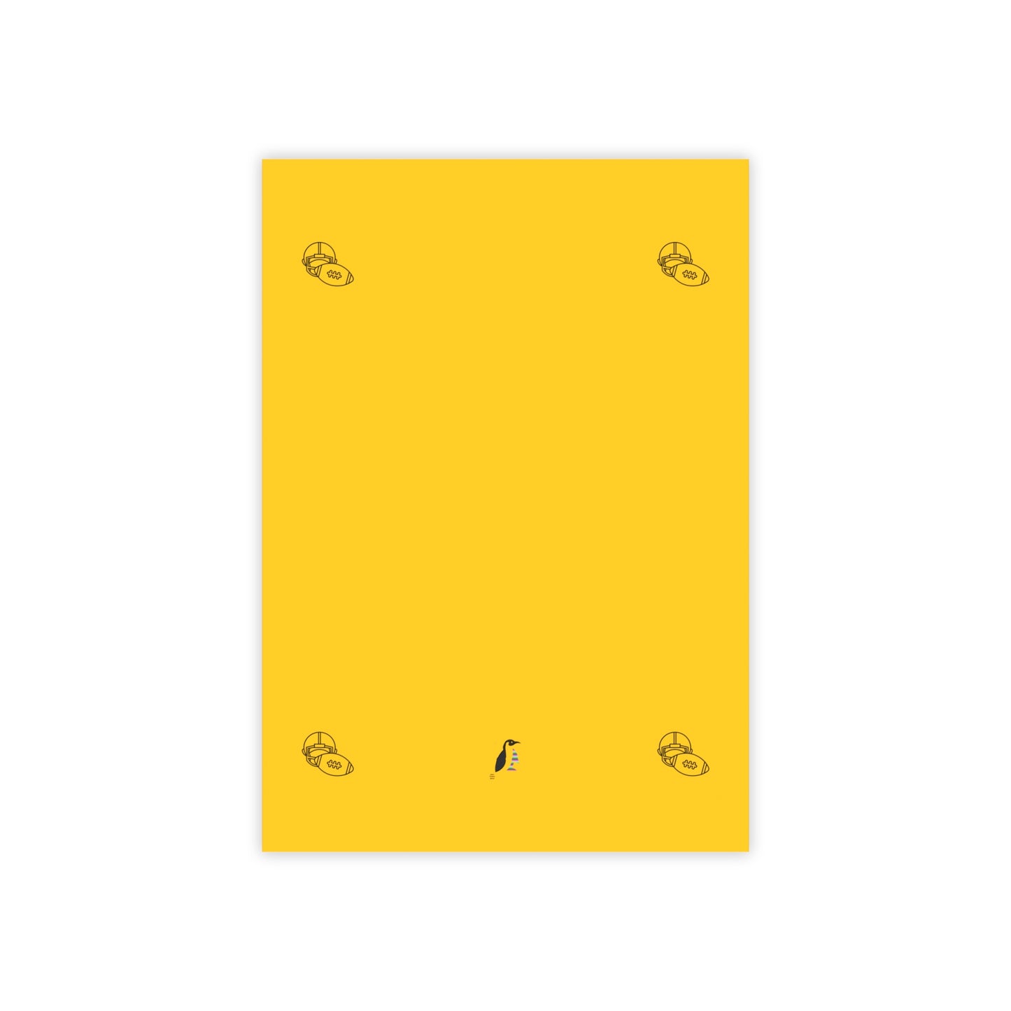 Post-it® Note Pads: Football Yellow