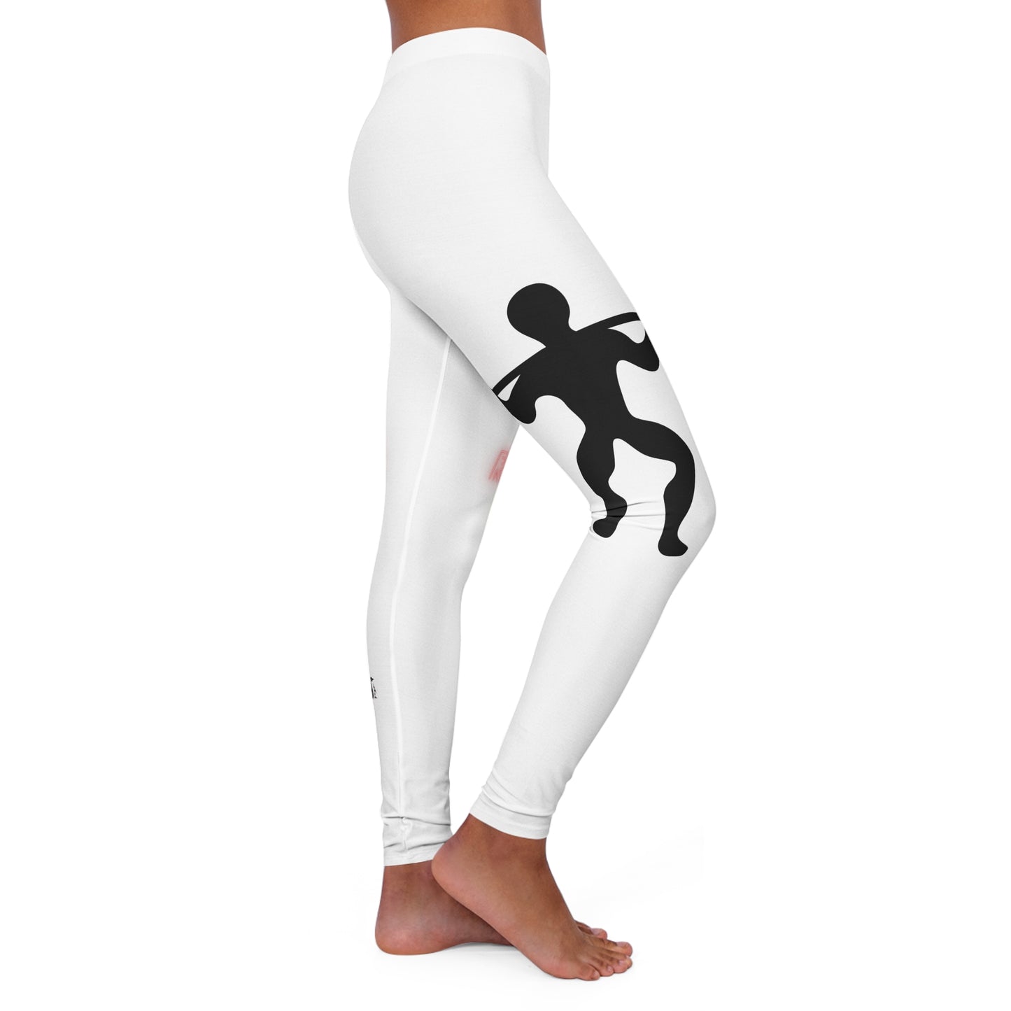 Women's Spandex Leggings: Weightlifting White