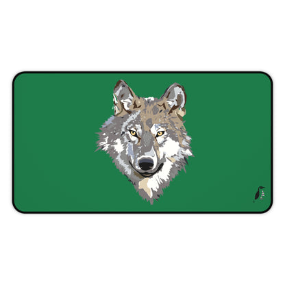 Desk Mat: Wolves Dark Green