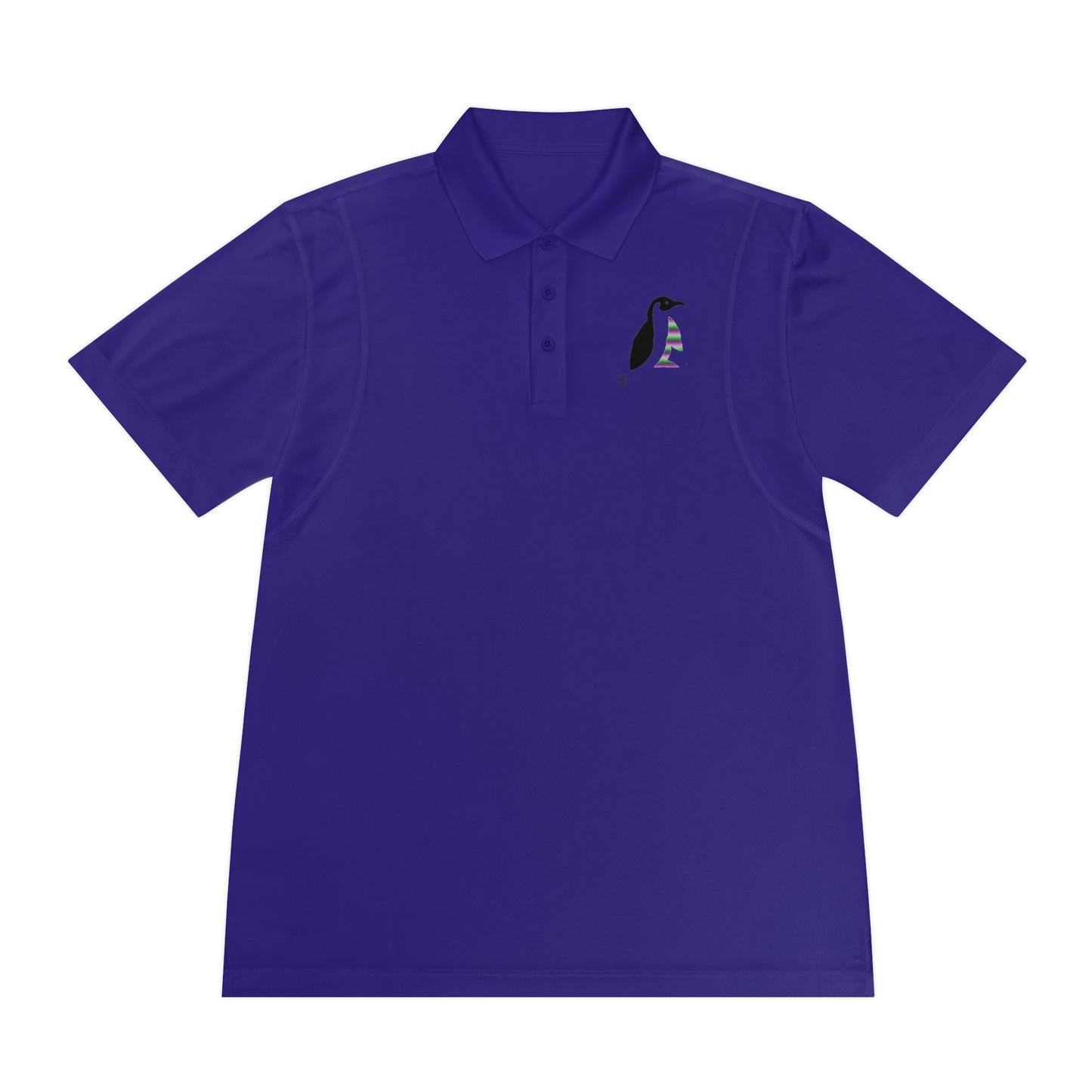 Men's Sport Polo Shirt: Crazy Penguin World Logo #2