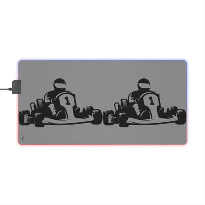 LED Gaming Mouse Pad: Racing Grey