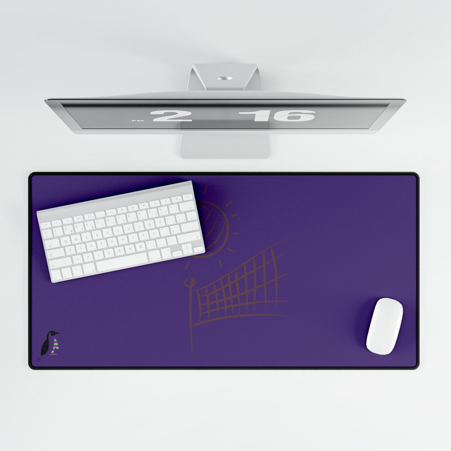 Desk Mats: Volleyball Purple