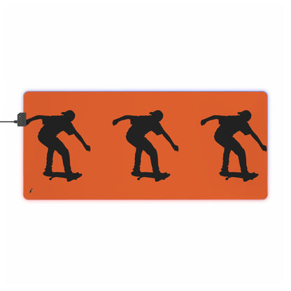 LED Gaming Mouse Pad: Skateboarding Orange