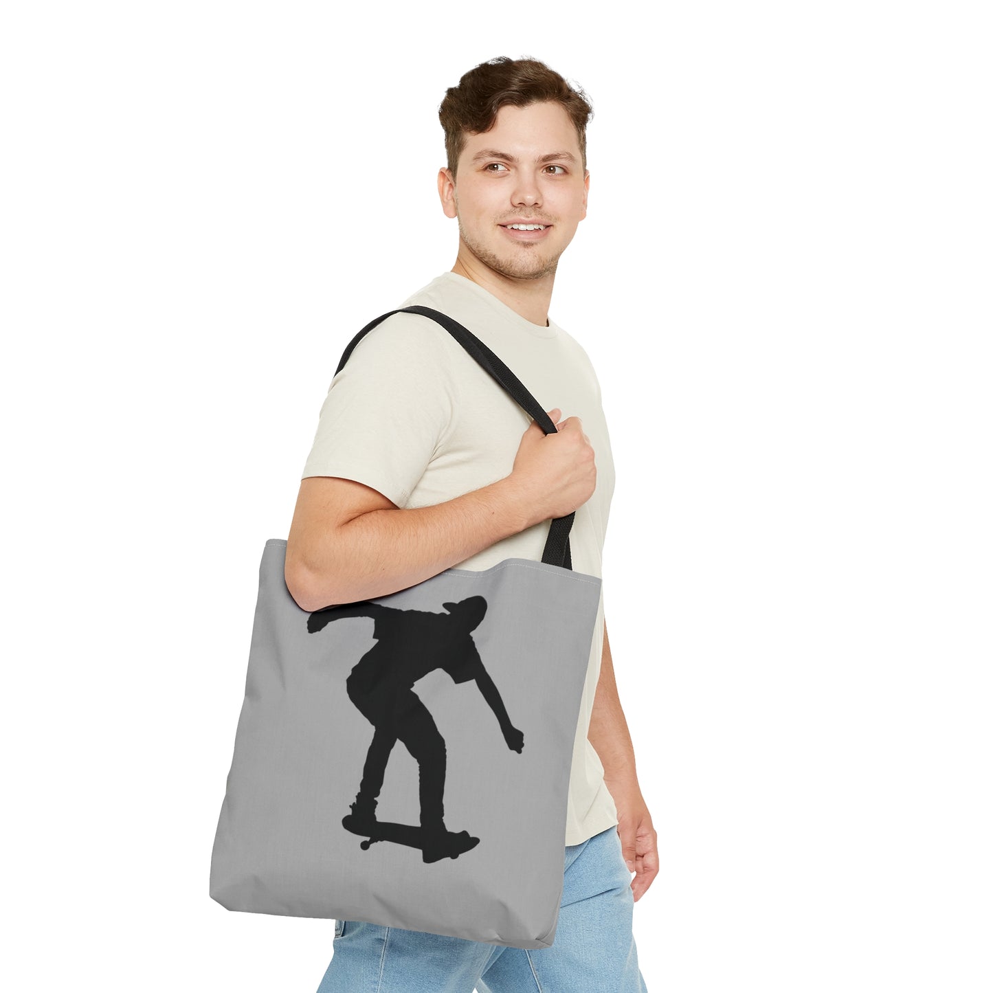 Tote Bag: Skateboarding Lite Grey