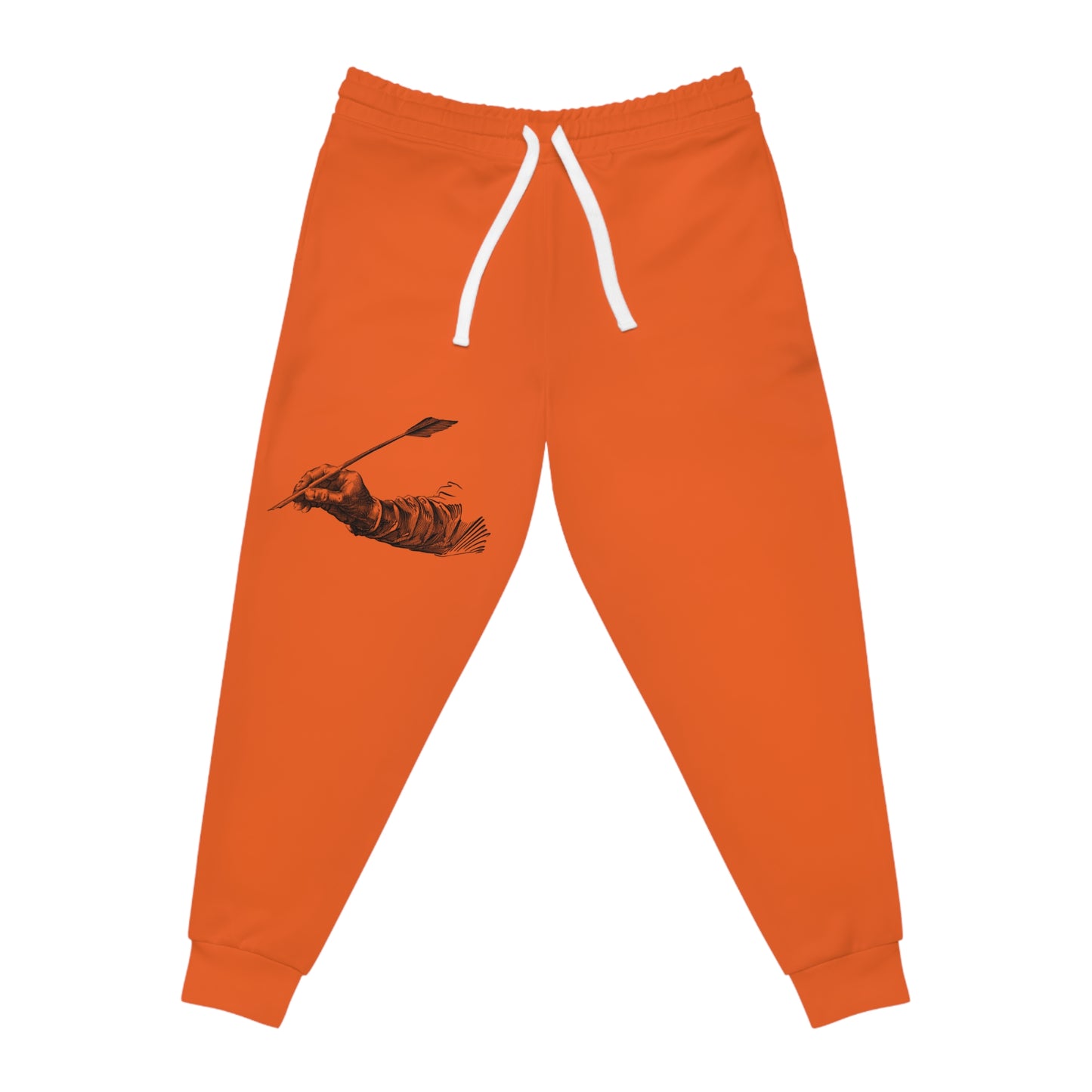 Athletic Joggers: Writing Orange