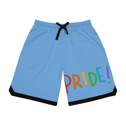 Basketball Rib Shorts: LGBTQ Pride Lite Blue