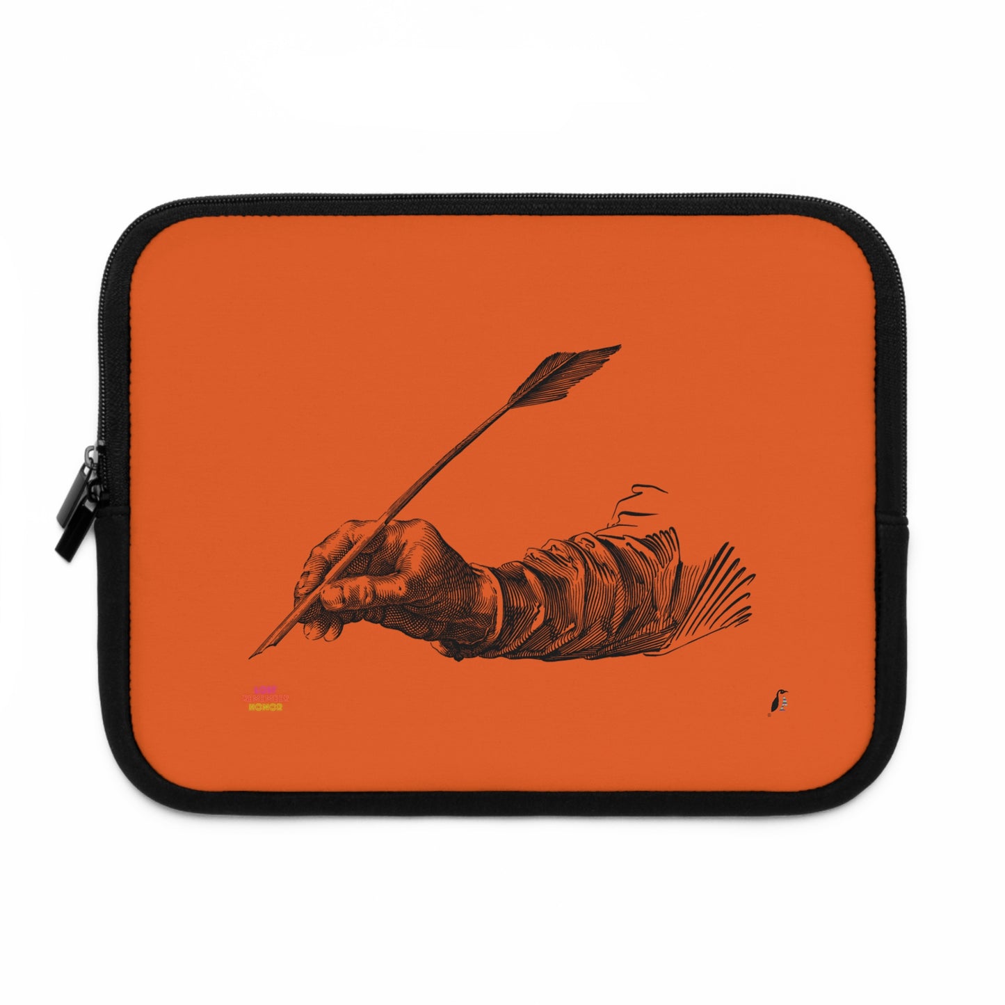 Laptop Sleeve: Writing Orange