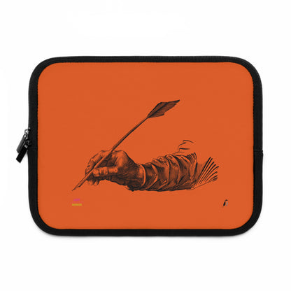 Laptop Sleeve: Writing Orange