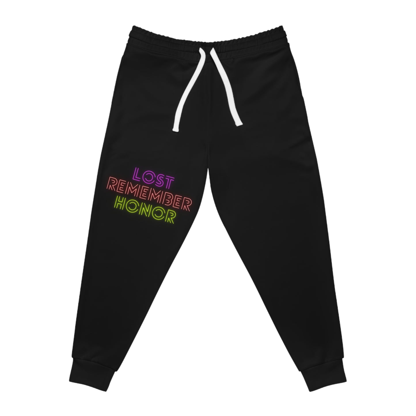 Athletic Joggers: Lost Remember Honor Black