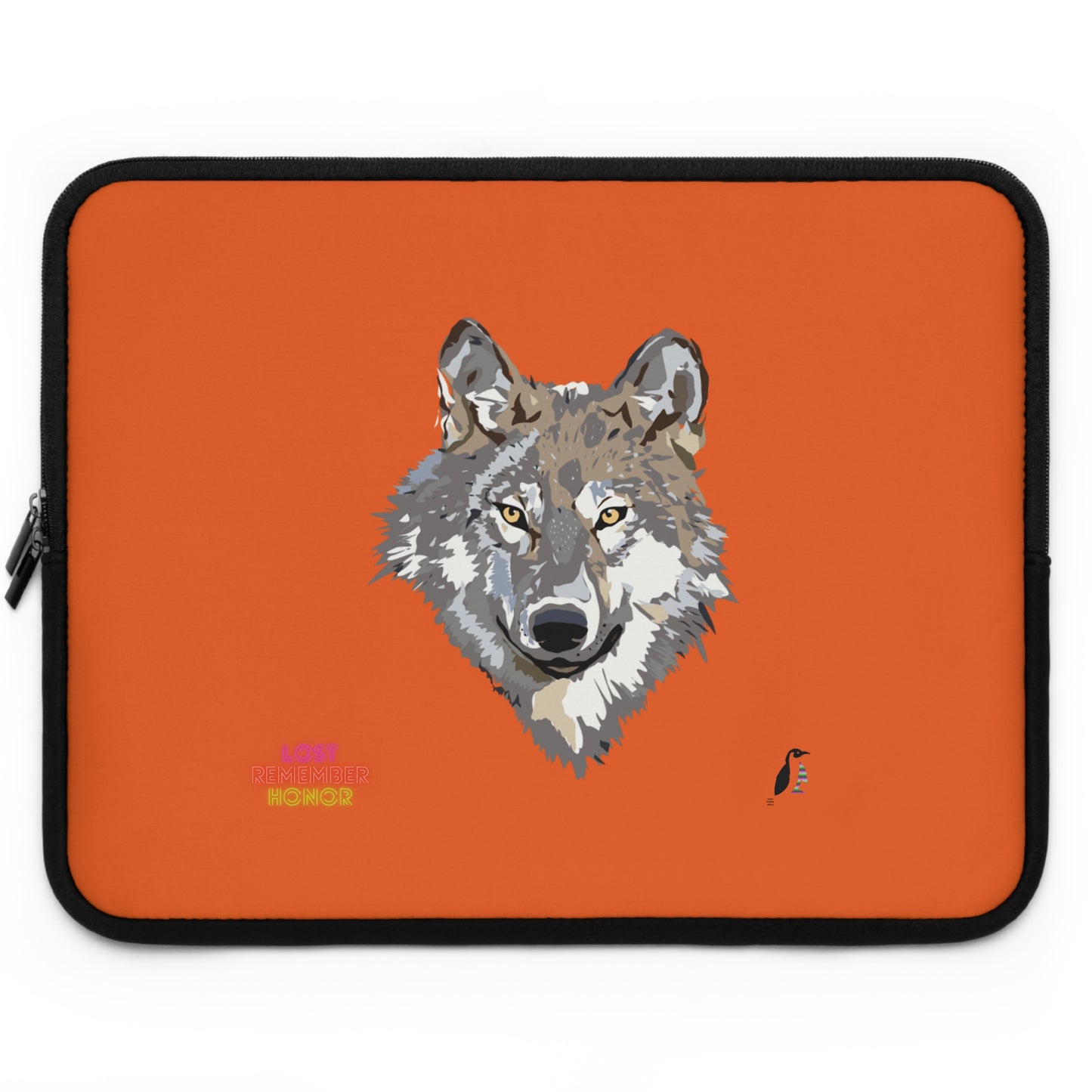 Laptop Sleeve: Wolves Orange