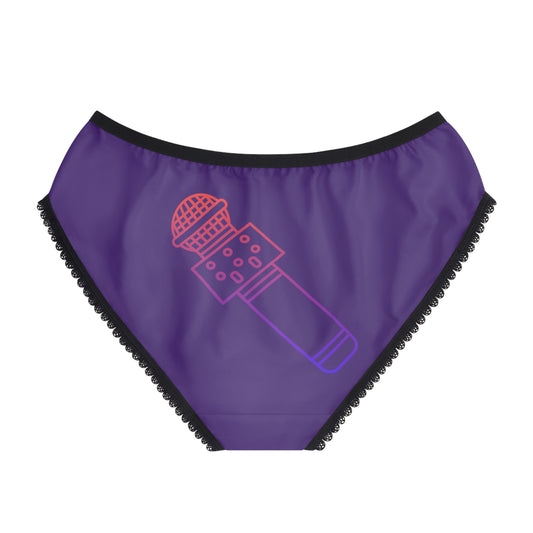 Women's Briefs: Music Purple