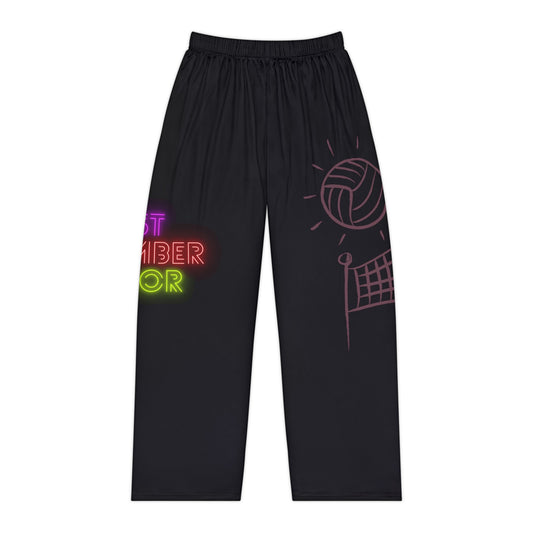 Pambabaeng Pajama Pantalon: Volleyball Black 