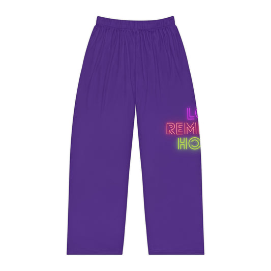 Women's Pajama Pants: Lost Remember Honor Purple