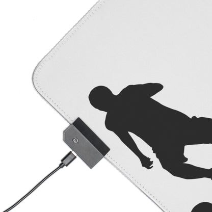 LED Gaming Mouse Pad: Soccer White